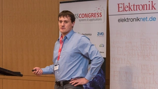 Wireless Congress 2017 - Matthias Herlich, Salzburg Research, während seines Vortrages.