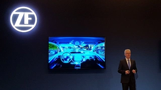 Michael Hankel, Mitglied des Vorstands der ZF Friedrichshafen AG, auf der CES 2018 in Las Vegas: »ZF hält Kurs in Richtung Zukunftstechnologien.«