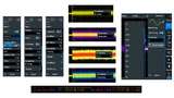 Bild 12: Vollständiger Swipe durch das vertikale Parametriermenü und alle Kurvenfarben. Die Wellenformbeschriftung kennt viele Standardnamen. Bei der BUS-Analyse hilft Referenzpunkt links enorm, Wellenformbeschriftung erfolgt rechts und ist eher deze