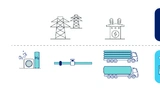 Verglech Infrastruktur Strom und Wasserstoff