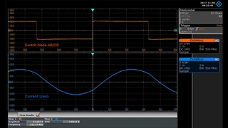Schirmbild eines Oszillographen mit dem Schaltsignal des Wireless Power Design Kit 200 W von Würth Elektronik eiSos.