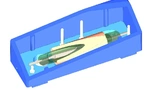 3D Bild eines geöffneten Reed Relais 