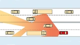  Auf Autobahnen können Lkw die Kommunikation behindern. Durch andere Einbaupositionen der Antennen im Fahrzeug kann sich die Reichweite ändern