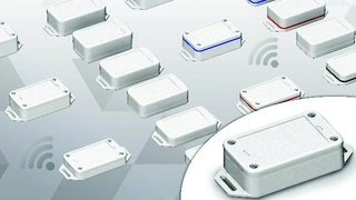 Das bei Bopla produzierte IoTSensorgehäuse aus schwer entflammbarem, selbstverlöschendem PC UL94 V-0 ist mit einer Länge von 70 mm und einer Breite von 42 mm sehr kompakt. Es bietet Platz für Sensor, Funkmodul und Spannungsversorgung und eignet sich 