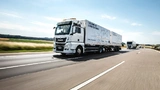 Lkw-Platoon auf der Bundesautobahn A 9