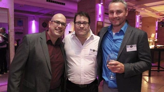 Drei die sich gut verstehen: Konrad Nadler Elektronik und Elektronik automotive, Benoit Simoneau von Mepax und Bernhard Reinisch, Elektronik und Elektronik automotive.