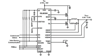 Schaltung mit ISL68300 und Leistungs-MOSFETs