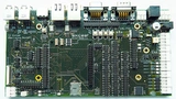 Auf das Eval Board „Passpartout“ von Exceet Electronics wird das RPi Compute Modul 3 auf der Rückseite draufgesteckt