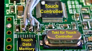 Schaltungsausschnitt für relevante Komponenten, um einen Touch-Sensor zu betreiben