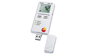 Testo 184 T2 Datenlogger für Temperaturmessungen.