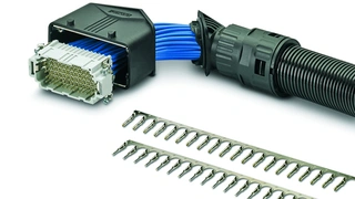 Mit den neuen gestanzt-gerollten Crimp-Kontakten im Industrie-Steckverbinder werden bei einer Vielzahl an hochpoligen Kontakteinsätzen die Verdrahtungskosten deutlich reduziert.