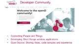 Sartschuss für eine openD-Entwickler-Community.