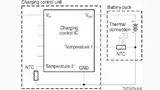 Bild 1. Prinzipschaltbild einer Ladeüberwachung mit NTC-Thermistoren. Es kommen zwei NTC-Thermistoren zum Einsatz, mit denen sich extreme Temperaturunterschiede zwischen der Umgebung und dem Akku verhindern lassen.