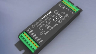 Mit dem PowerController V2 bietet der deutsche LED-Experte Lumitronix Leuchtenherstellern ein flexibles Steuergerät mit vielen Funktionen. Vier Eingangskanäle ermöglichen den individuellen Anschluss von beispielsweise Tastern, Dimmern oder Sensoren, 