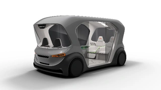 Shuttle-Konzeptfahrzeug von hinten rechts