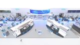 Der Zentralbereich des Siemens-Stands auf der Hannover Messe 2019 von oben