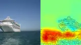 Die Heatmap zeigt ganz deutlich: Der Algorithmus trifft die Entscheidung Schiff oder nicht Schiff anhand der Wasser-Bildpunkte und nicht anhand derer, die das Schiff ausmachen. 