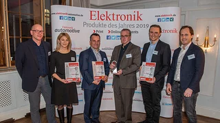 v.l.:Denija Duric-Kessler, Marc Wettig, RS Components;Philipp Diebenbusch, Dr. Frank Graeber, Mathworks;Thomas Frahler, Max Morwind, Microsoft