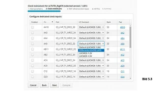 Generierungsprozess einer IP über das Web-Interface mit ChipVORX SI: 3. Pins konfigurieren (SI-Konditionierung)