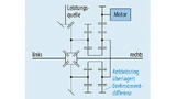 Schematische Darstellung des elektrischen Ansatzes von AAM – als Leistungsquelle kann entweder ein mechanischer oder ein elektrischer Motor dienen