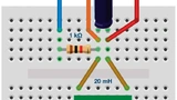 Steckplatinen-Verbindungen eines Bandpassfilters.
