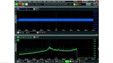 Rauschdichtediagramm eines 8-Bit-Keysight-Oszilloskops mit Frequenzverschachtelung.