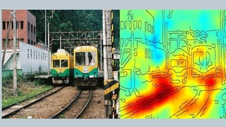 Hier klassifiziert das KI-System ein Bild als Zug, da Schienen vorhanden sind.