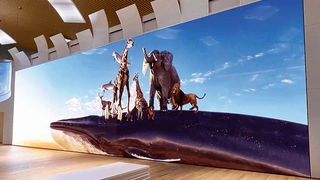 Wahrscheinlich heute das weltgrößte Display mit 783 Zoll (19,2 m × 5,4 m)