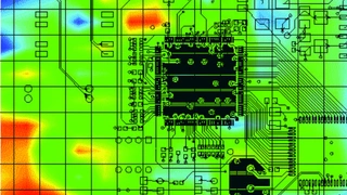 Bild 2. 2D-Messung der EM-Ausstrahlung. Die Farbcodierung gibt die Feldstärke an.