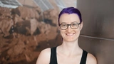 Projektleiterin Dr. Christiane Heinicke präsentiert ihr Labormodul, eins von sechs weiteren, die folgen sollen.