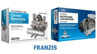 2. Preis: Zwei hochwertige Motorenbausätze mit zusammen mehr als 500 Bauteilen im Wert von 408 Euro gestiftet vom Franzis-Verlag