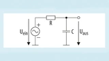 Einfacher RC-Tiefpassfilter.