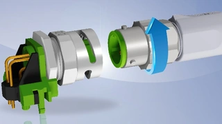 M12-Stecker mit Bajonett-Schnellverriegelung von Conec