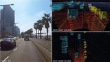 Point-Cloud-Darstellung einer realen Straßenszene