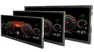 Mitsubishi zeigt LCDs mit HD-Auflösung und breitem Format für den Fahrzeuginnenraum. Integrierte Sicherheitsfunktionen zur Fehlererkennung und Design-Standard IATF16949 vereinfachen Entwicklern den Sicherheitsnachweis. 