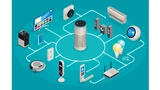 Im typischen Smart-Home-System steht ein Hub, ein WLAN-Lautsprecher mit Internetzugang und KI-Funktion, im Zentrum.