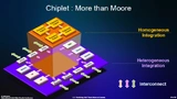 Bild 13. Das Chiplet-Konzept bietet mehrere Vorteile: die Ausbeute für mehrere kleine Chips ist höher als bei einem großen monolithischen Chip. Außerdem ist es ökonomischer verschiedene Funktionen wie CPU, Speicher, Analog, HF usw. in separate Chiple