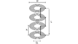 Aufbau einer quasilinearen Tauchankerspule, bestehend aus axial angeordneten Planarspulen.