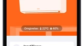 Die Temperaturanzeige in der Fjordkraft-App.
