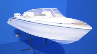 Das vom schwedischen Technologieunternehmen Candela entwickelte Elektroboot Candela Seven hat eine Länge von 7,7 Metern und eine Breite von 2,4 Metern.