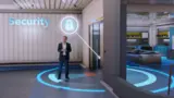 NXP-CTO Lars Reger zeigt ein Zugangssystem auf Basis von UWB.