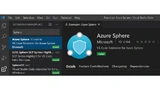 Beispiel einer erfolgreichen VSCode-Umgebung mit Azure-Sphere-Erweiterung