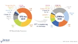 Entwicklung des Thermografie-Marktes nach Herstellern: Links 2019, rechts 2020. Im Jahr 2019 wurden insgesamt 373.000 Systeme ausgeliefert, im Jahr 2020 werden es laut Prognose 1,59 Millionen Systeme sein.