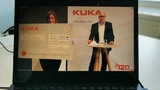 CEO Peter Mohnen gab den Gewinner des Kuka Innovation Awards 2020 in einem Livestream bekannt.
