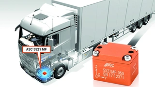 Die Beschleunigungssensoren werden unter anderem im Bereich der LKW-Vorderachse montiert.
