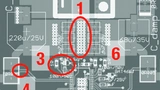 EMV-optimiertes Layout der TOP-Lage des Buck-Boosts (Ansicht ohne die Ein- und Ausgangsfilterbänke).