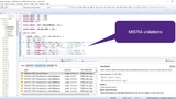 Bild 2. Beispiele für MISRA-Fundstellen, die von einem Tool zur statischen Code-Analyse entdeckt wurden.