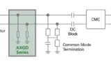 Bild 4. Funktionsblockdiagramm einer Polymer-ESD-Schutzschaltung für einen Ethernet-Transceiver.