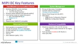 MIPI I3C Key Features