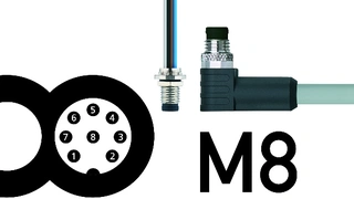 8-polige M8-Steckverbinder